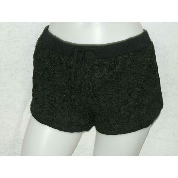 Pol Clothing Shorts Black Crochet Drawstring‎ - Picture 5 of 6